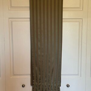 Pier 1 Olive Green Striped Curtain Panel